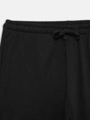 Black Relax Fit Knitted Lounge Pajama - Women