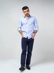 Blue Fine Striped Shirt