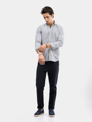 Blue & White Striped Button Down Formal Shirt