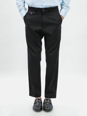 Black Structured Casual Fit Chinos