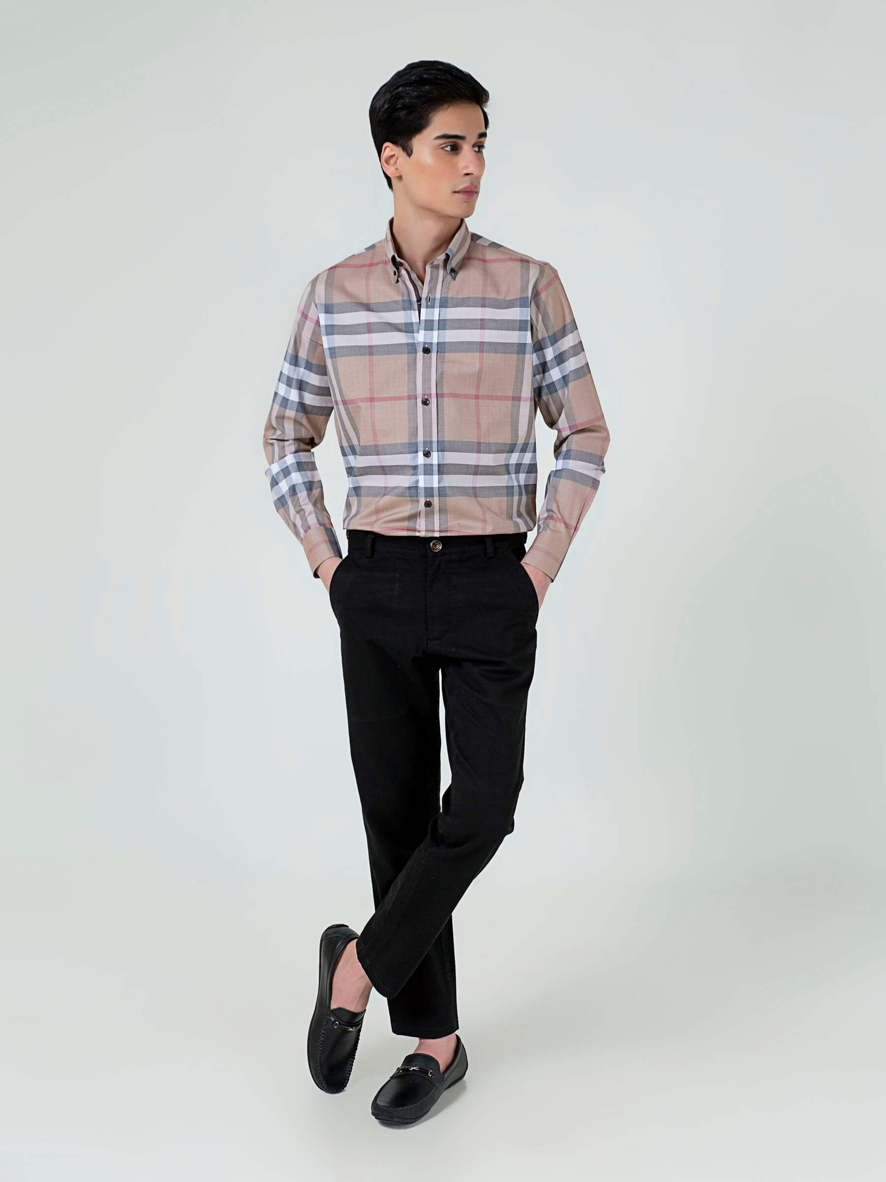 Black Slimfit Chino With Gurkha Style Buttons