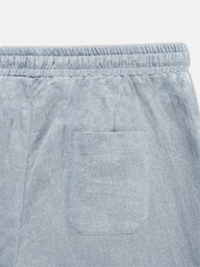 Ash Blue Linen Blended Casual Pajama - Women