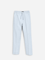 Ash White Linen Blended Pajama Trouser
