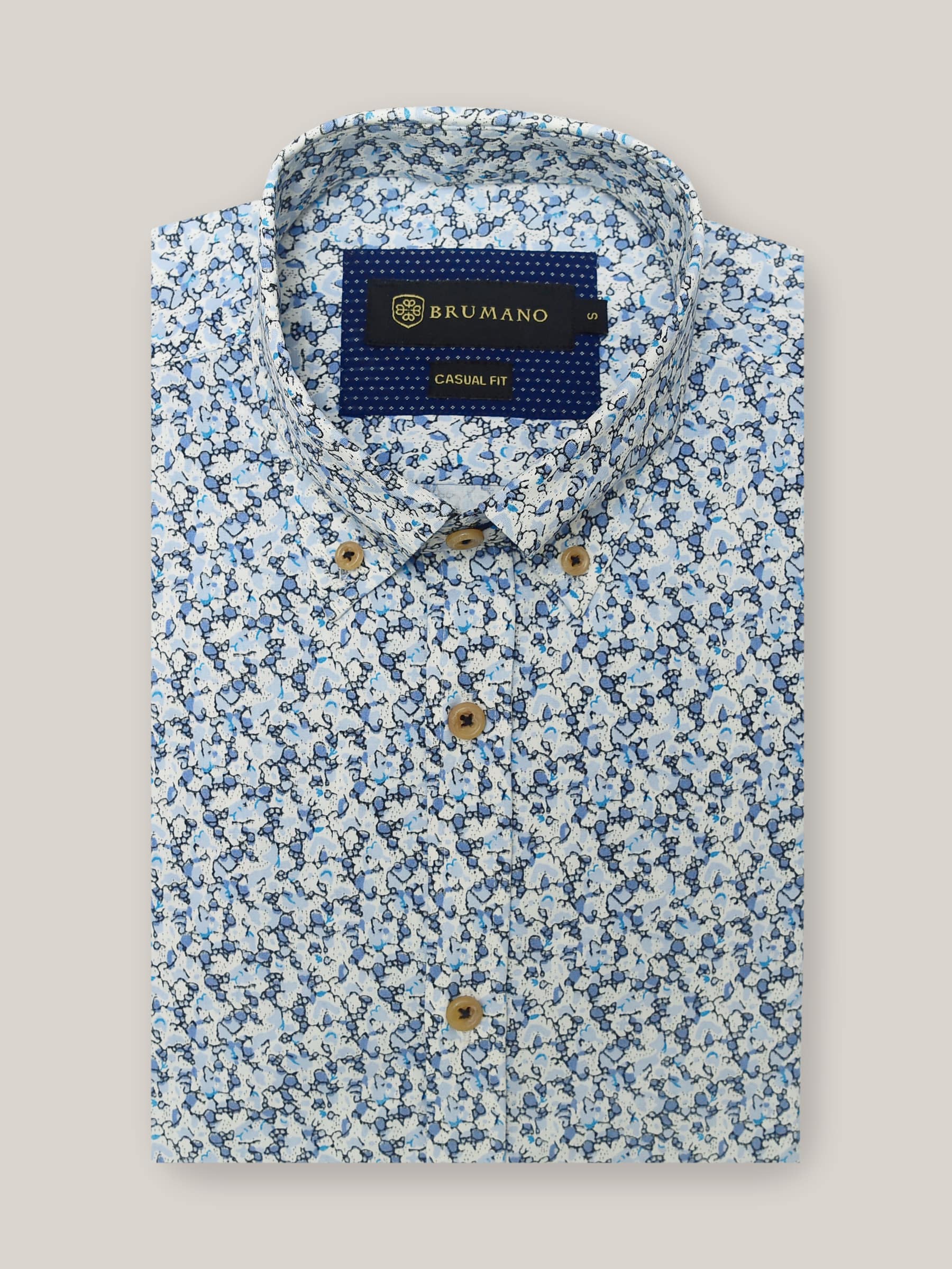 Blue Abstract Printed Shirt
