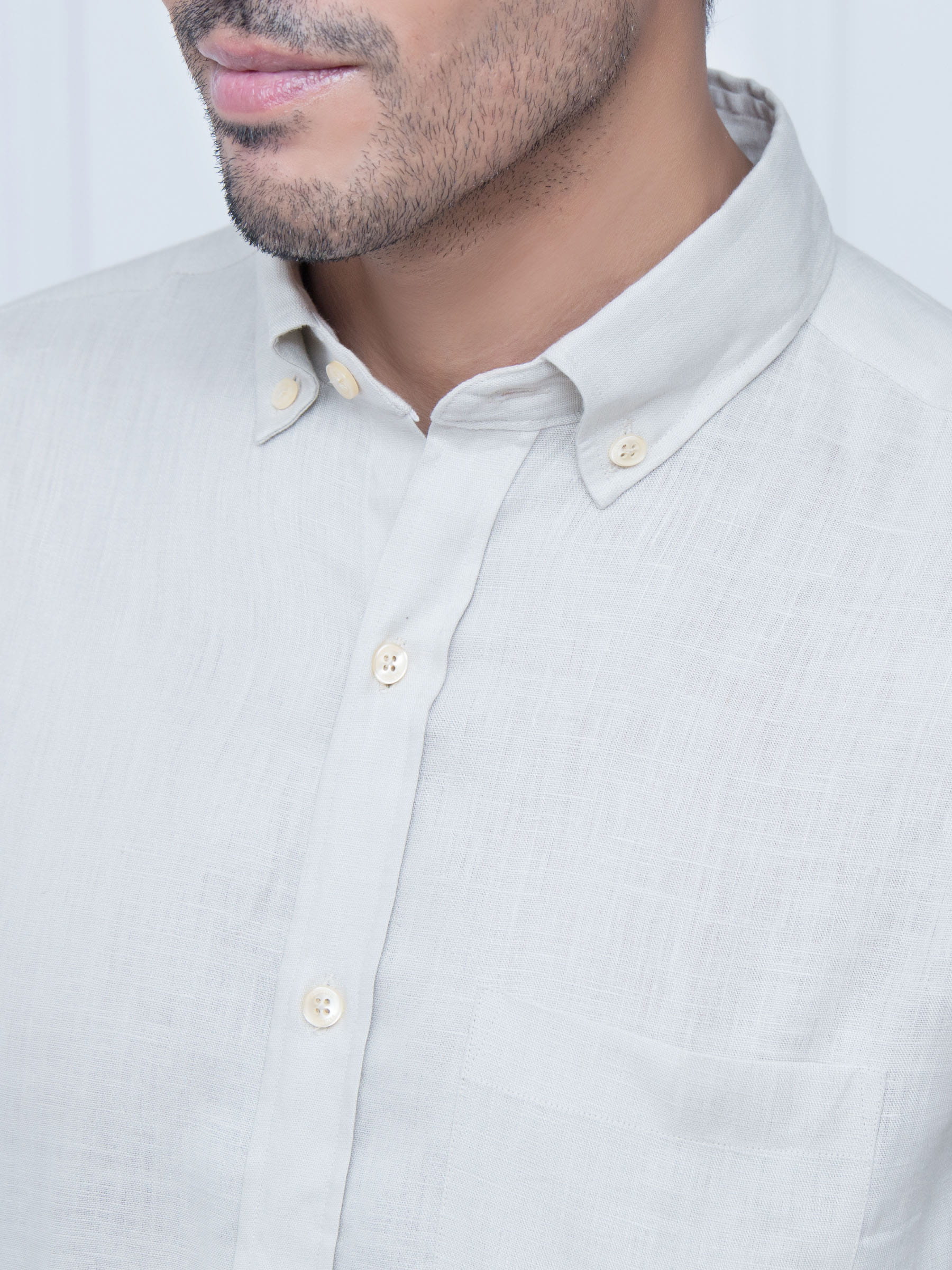Beige Linen Shirt