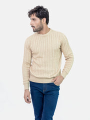 Beige Cable Knitted Jumper