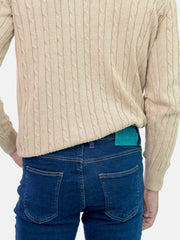 Beige Cable Knitted Jumper