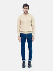 Beige Cable Knitted Jumper