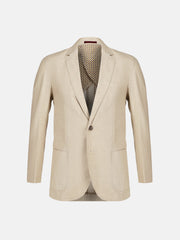 Beige Linen Blended Blazer