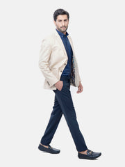 Beige Linen Blended Blazer