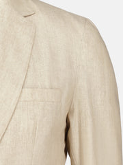 Beige Linen Blended Blazer