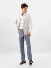 Beige Linen Blended Blazer