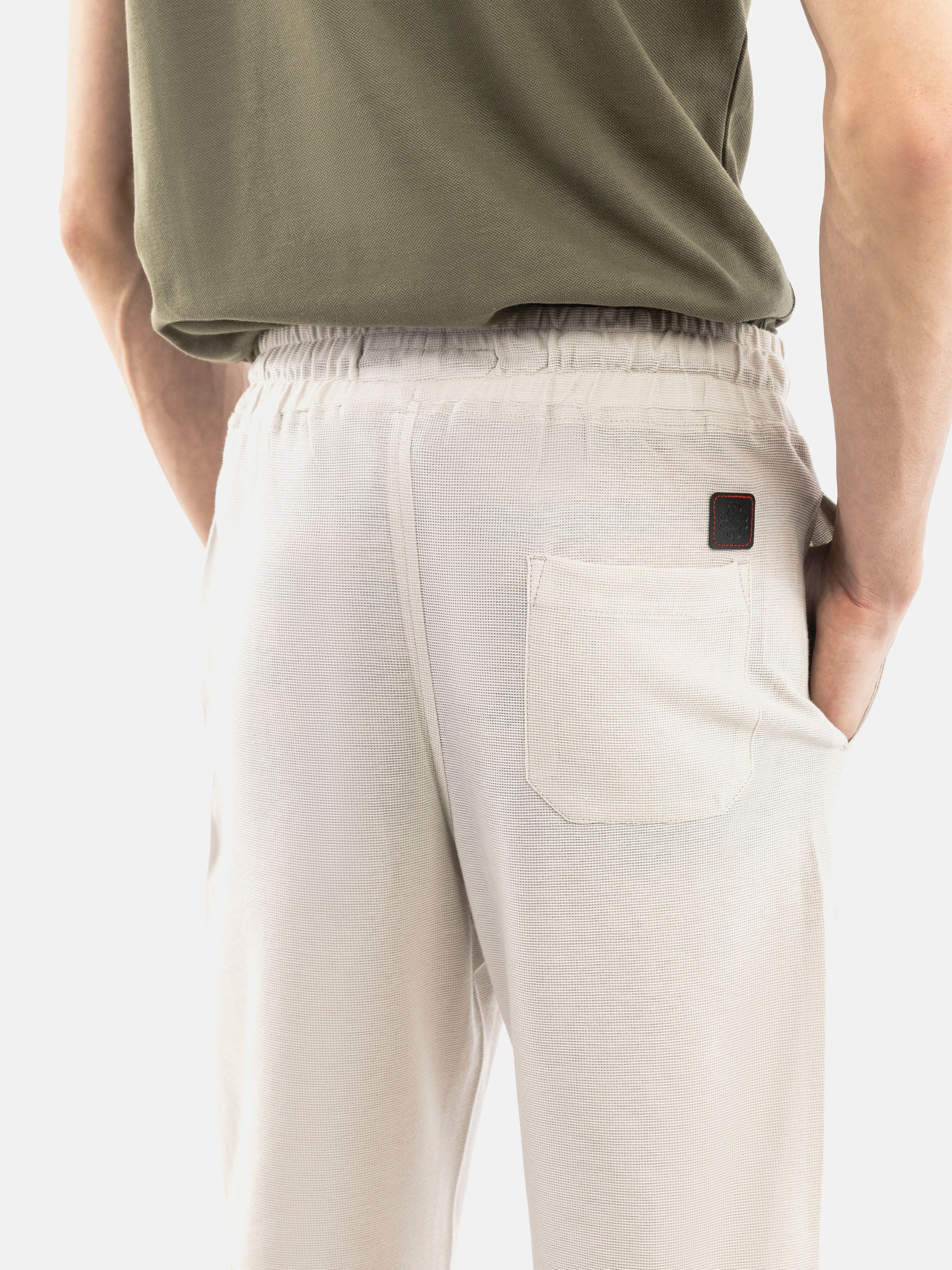 Beige Structured Knitted Pajama