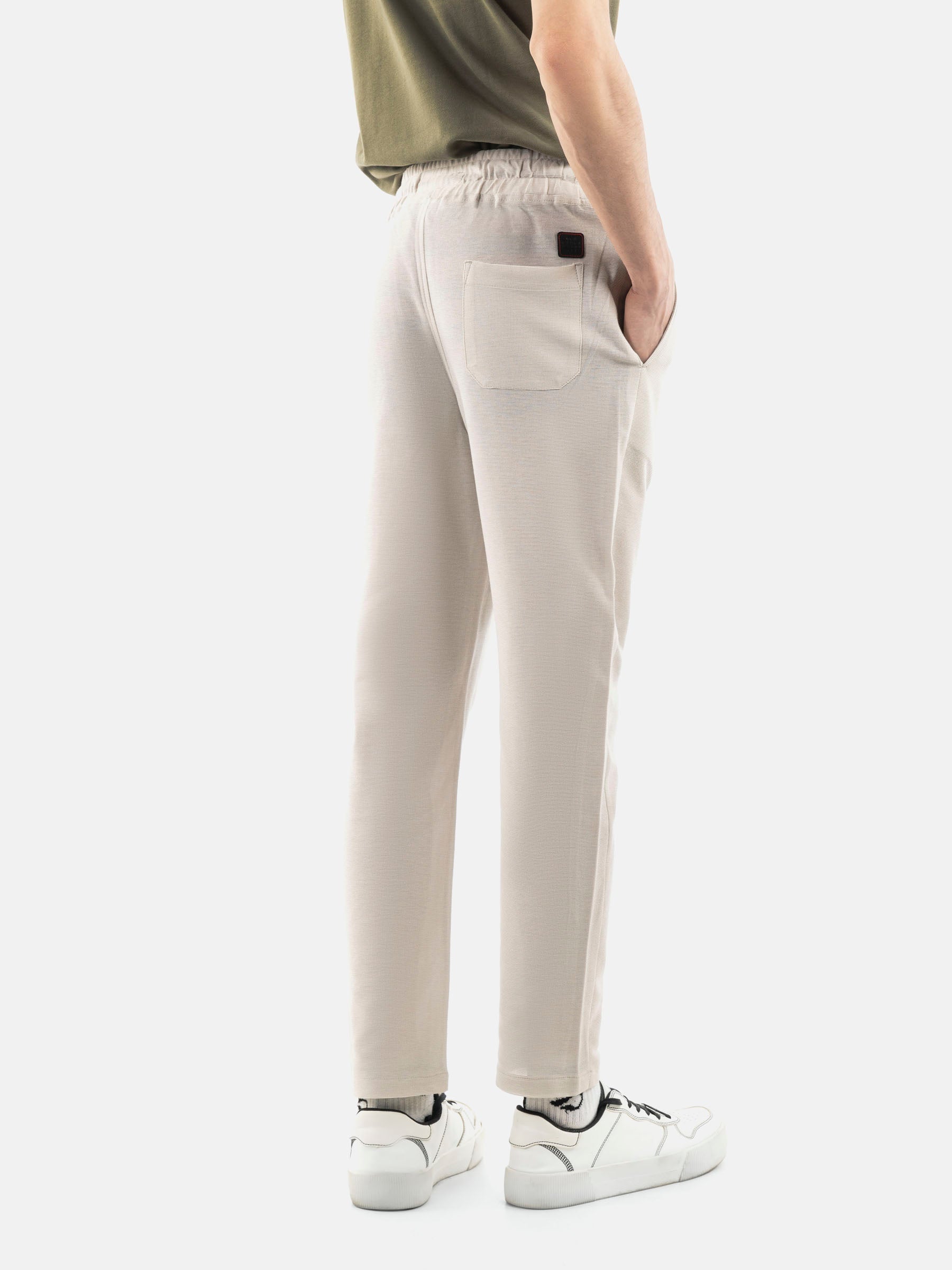 Beige Structured Knitted Pajama