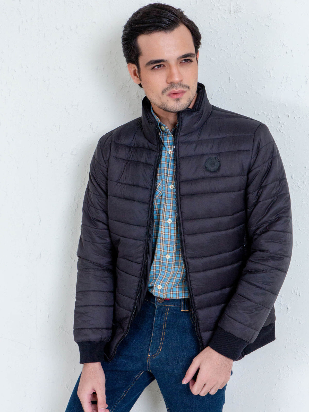 Black Nylon Puffer Jacket