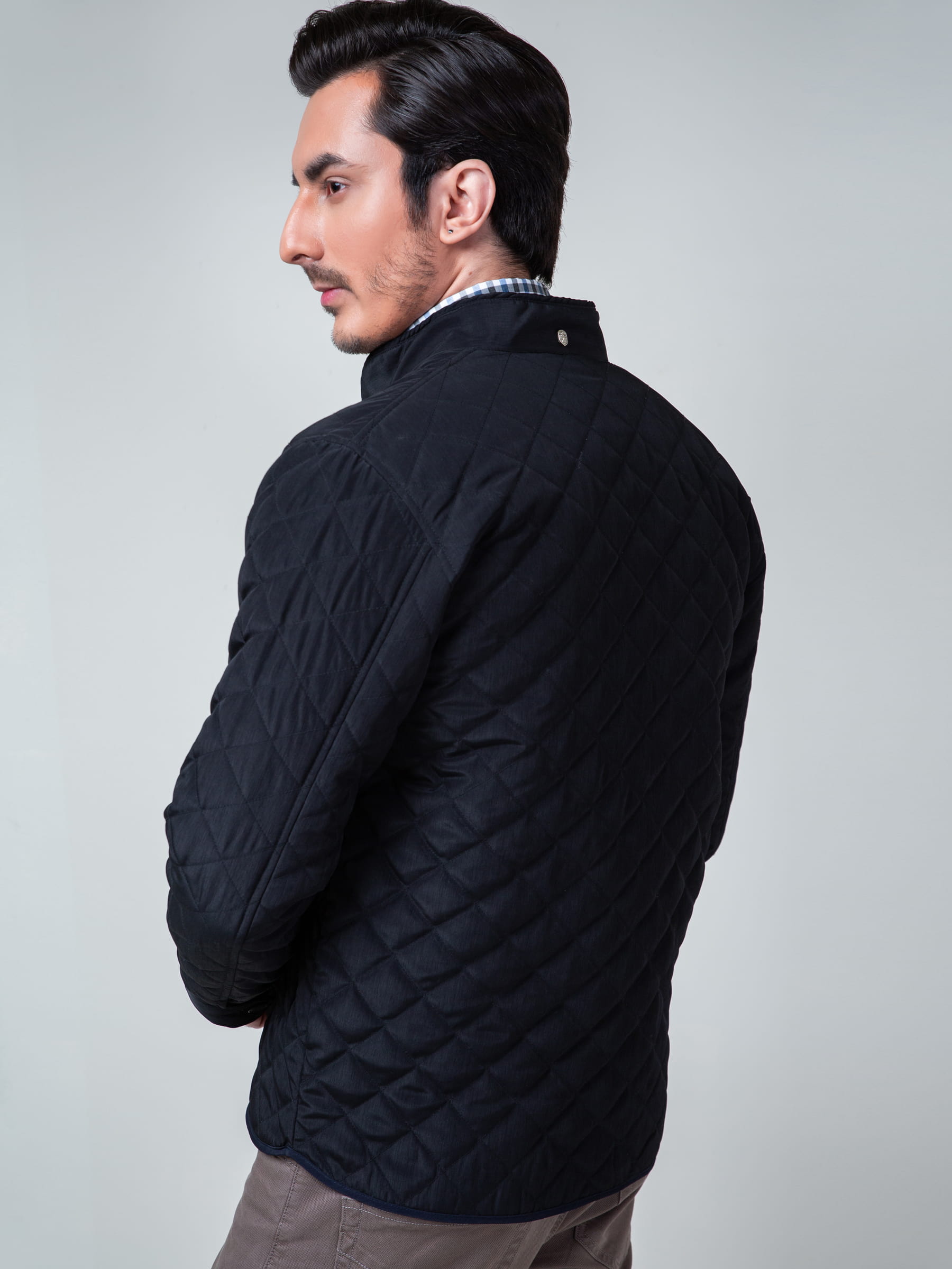 Black Quilted Padded Jacket