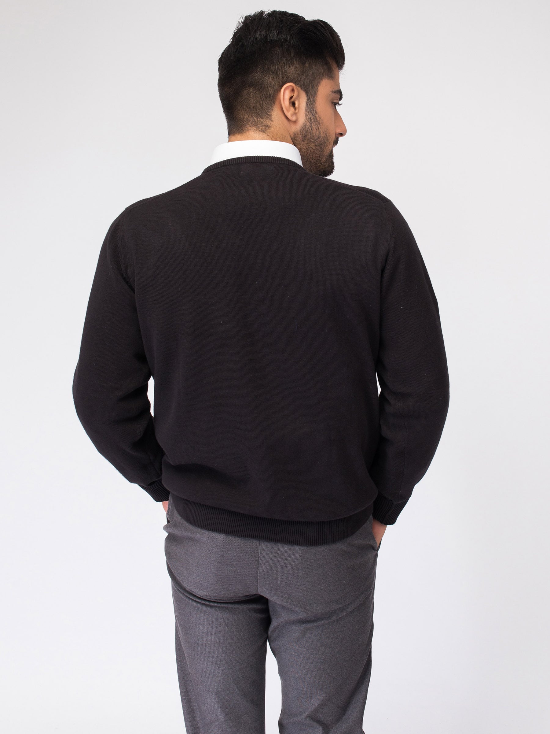 Black V-Neck Sweater