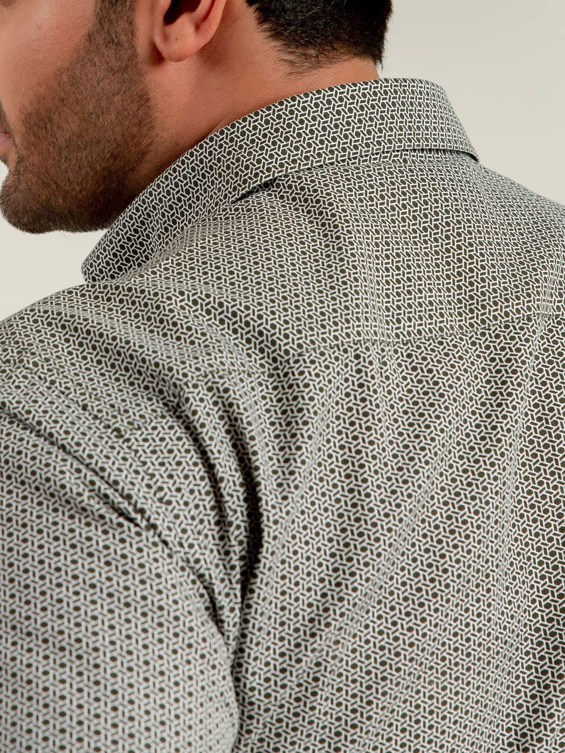 Black & White Geometric Printed Shirt