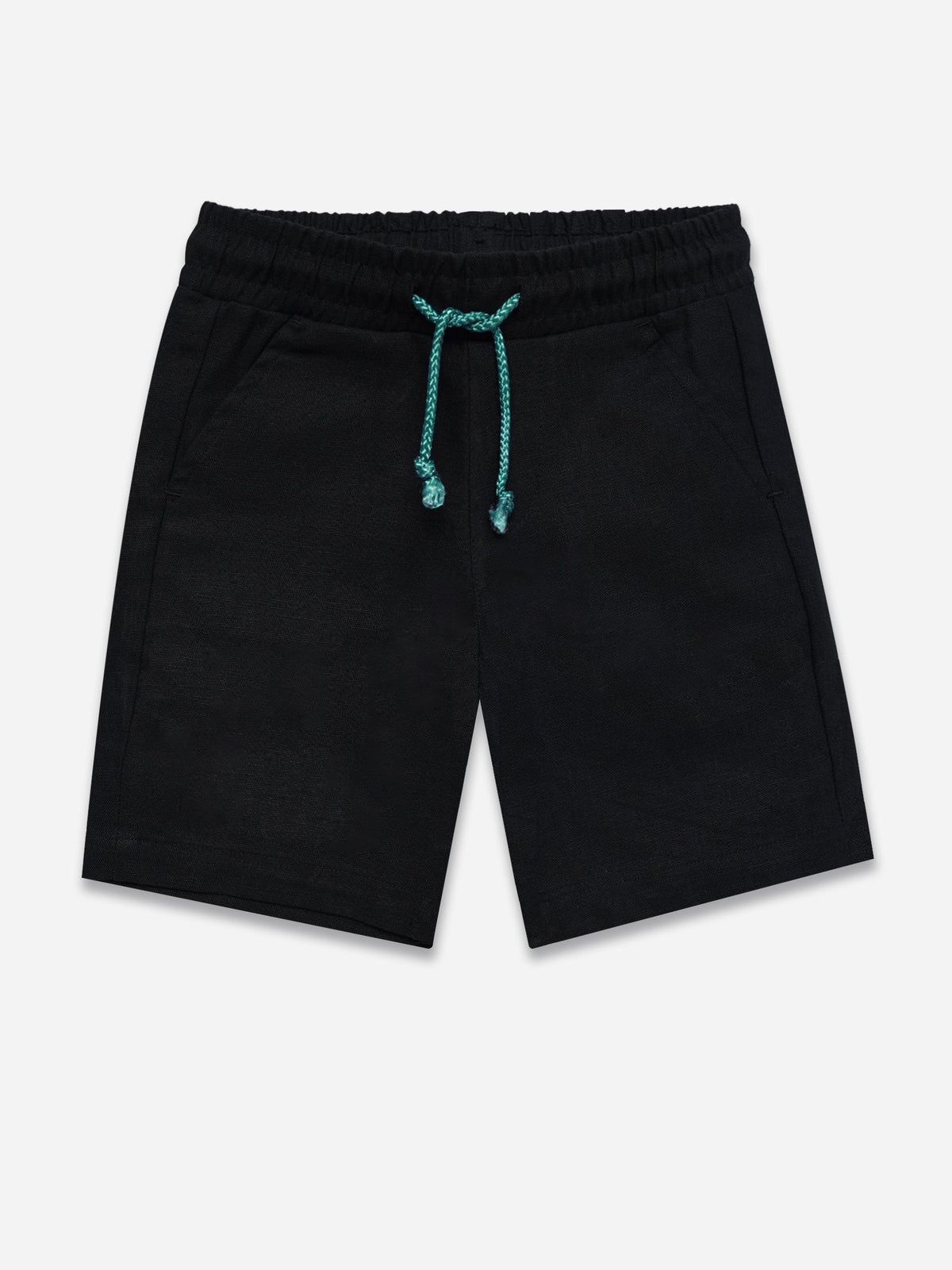 Black Linen Casual Shorts - Junior