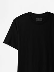 Black 100% Cotton Basic Tee - Women