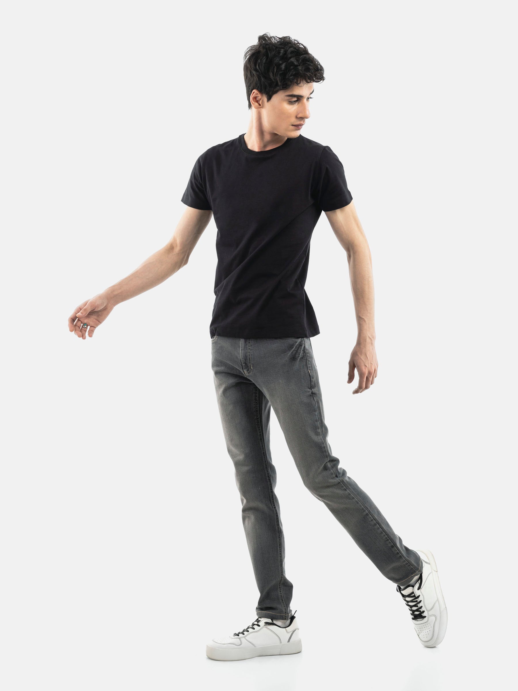 Black Basic Crew Neck T-Shirt
