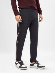 Black Cotton Pajama With Contrasting Detailing