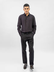 Black Dobby Structured Shirt