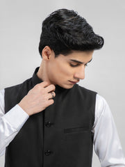 Black Dot Structured Waistcoat