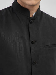 Black Dot Structured Waistcoat