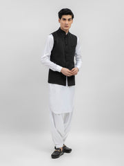 Black Dot Structured Waistcoat