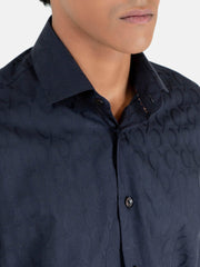 Black Jacquard Formal Shirt