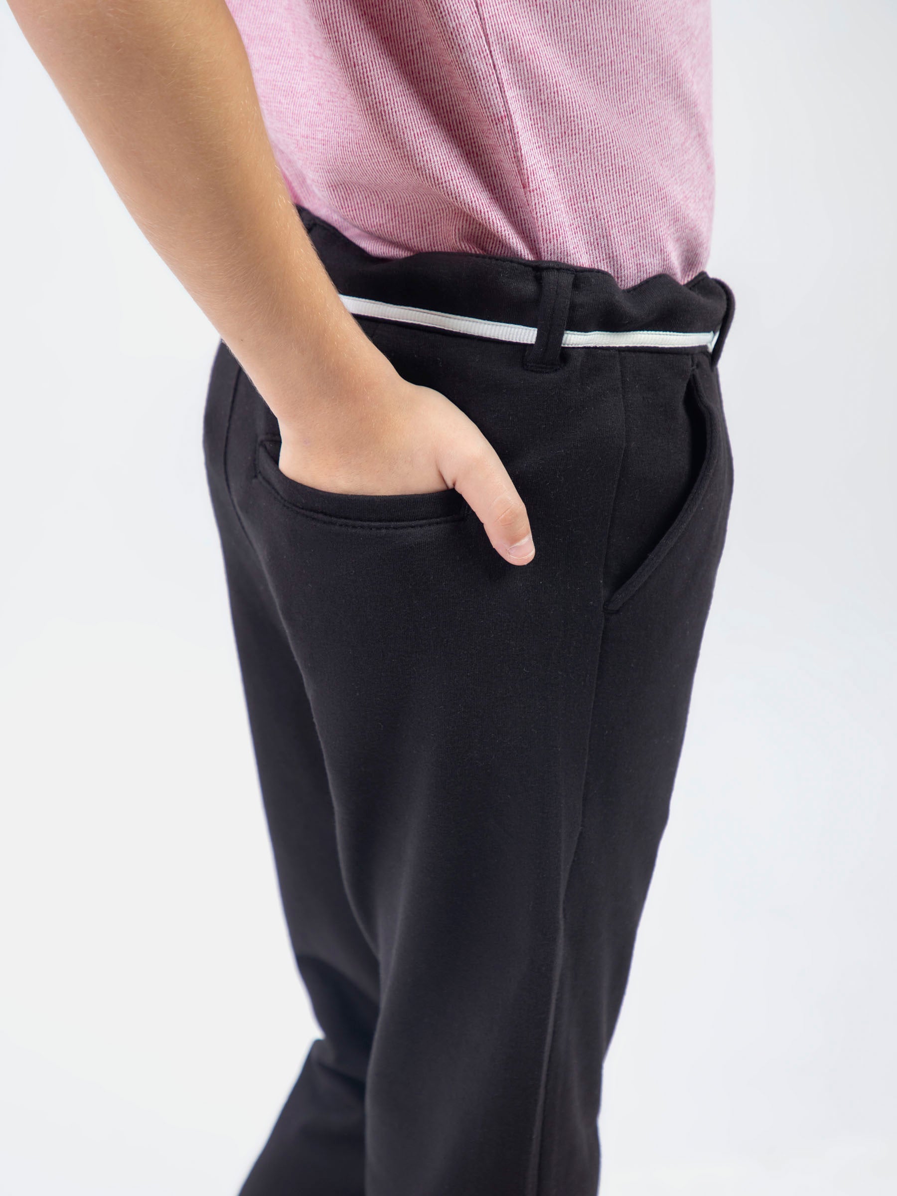 Black Knitted Trouser With Detailing