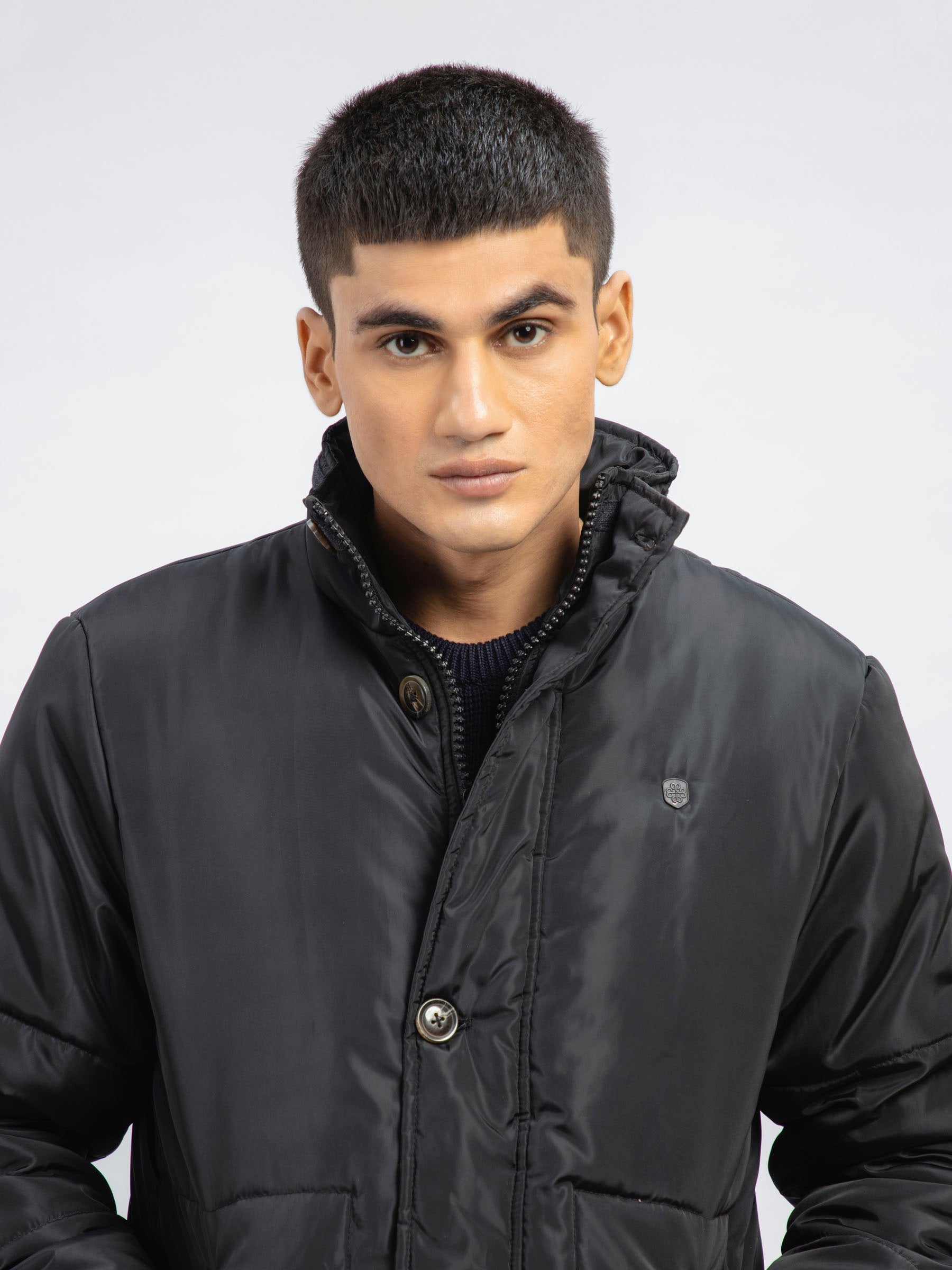 Black Quilted Puffer Jacket