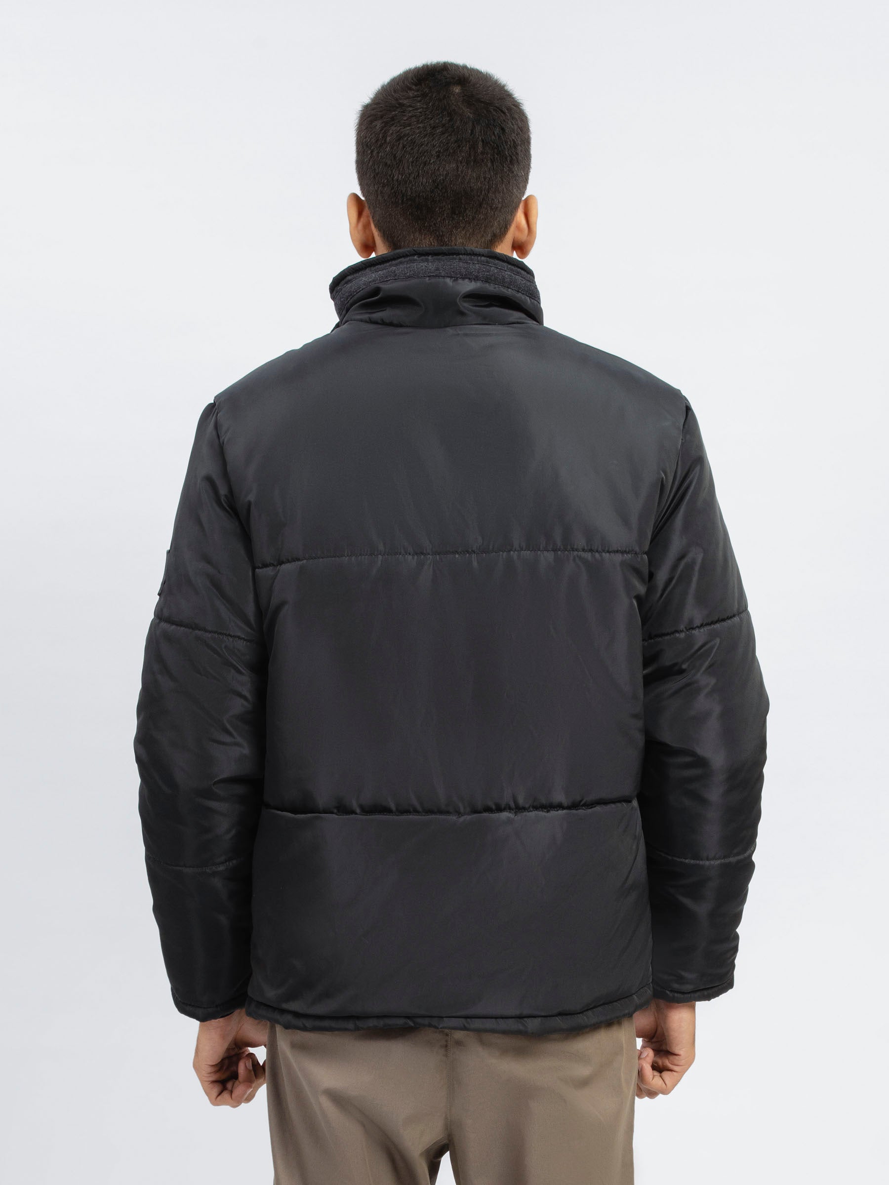 Black Quilted Puffer Jacket