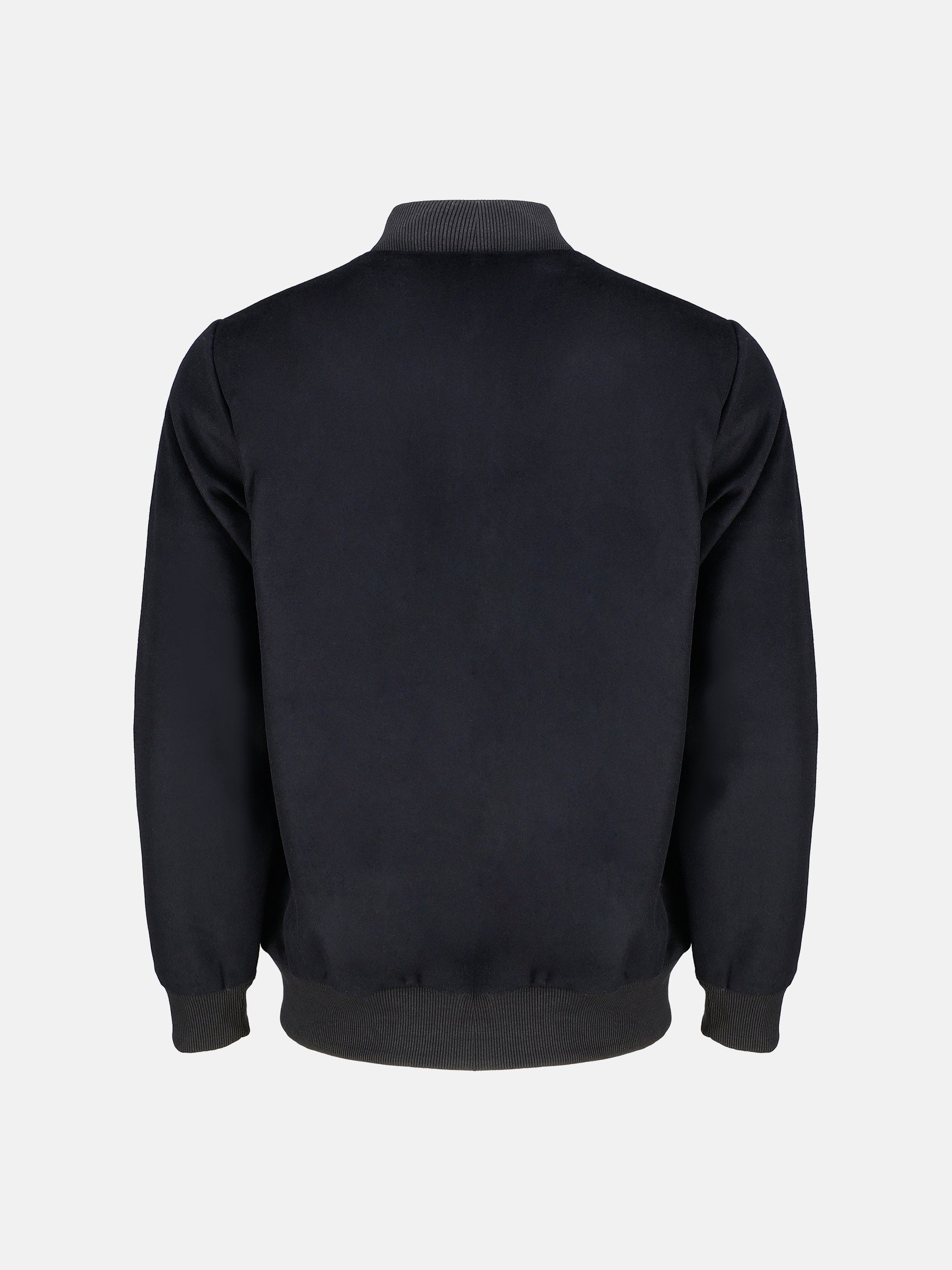 Black Wool Bomber Light Weight Jacket
