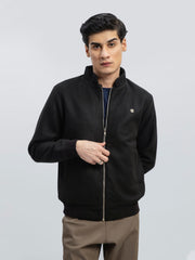 Black Wool Harrington Jacket - Limited Edition