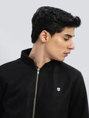Black Wool Harrington Jacket - Limited Edition