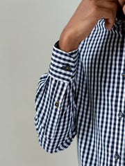Black & White Gingham Button Down Shirt