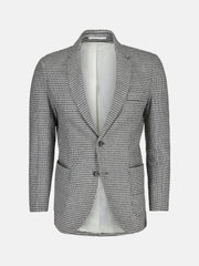 Black & White Houndstooth Wool & Cashmere Blazer - Sartoria