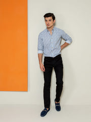 Blue Abstract Printed Shirt