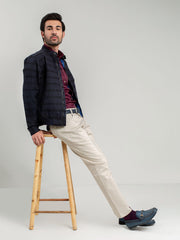 Blue Checkered Harrington Jacket