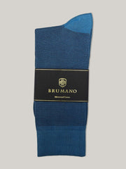 Blue Dobby Mercerized Socks