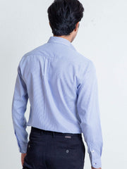 Blue Gingham Button Down Formal Shirt