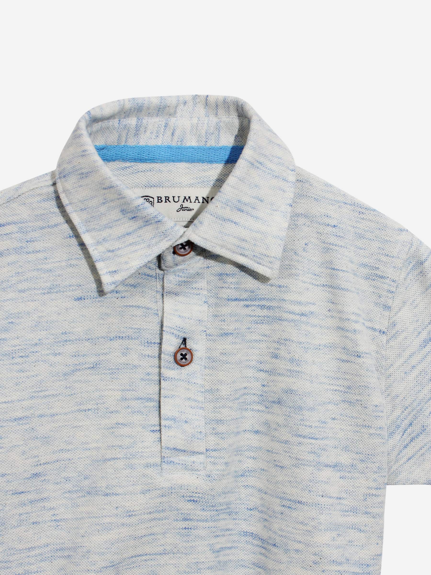 Blue Inject Pique Polo Shirt