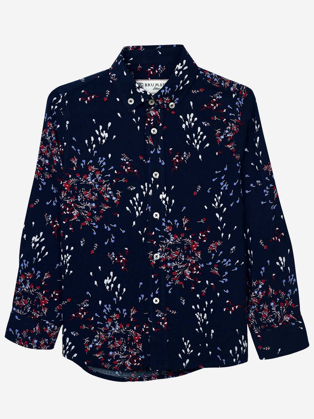 Blue & Red Floral Printed Casual Shirt