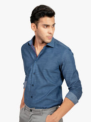 Blue & White Dobby Formal Shirt