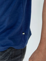 Blue Basic Crew Neck T-Shirt
