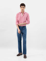 Blue Casual Fit Jeans With Whisker Wash