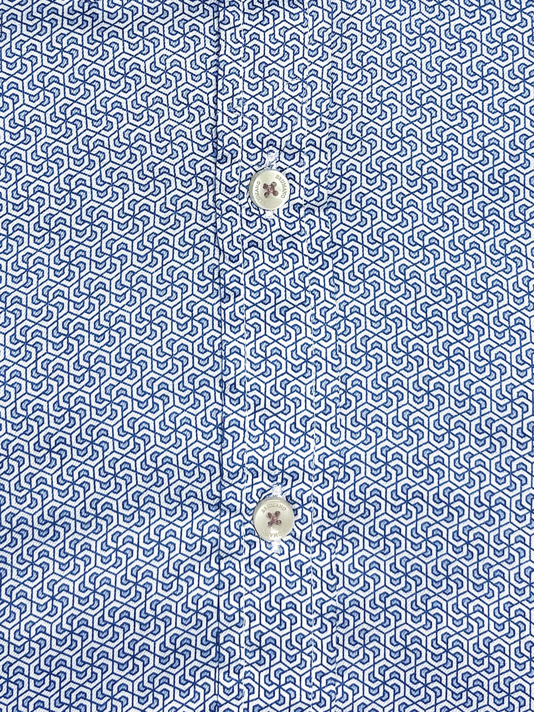 Blue Geometric Printed Shirt