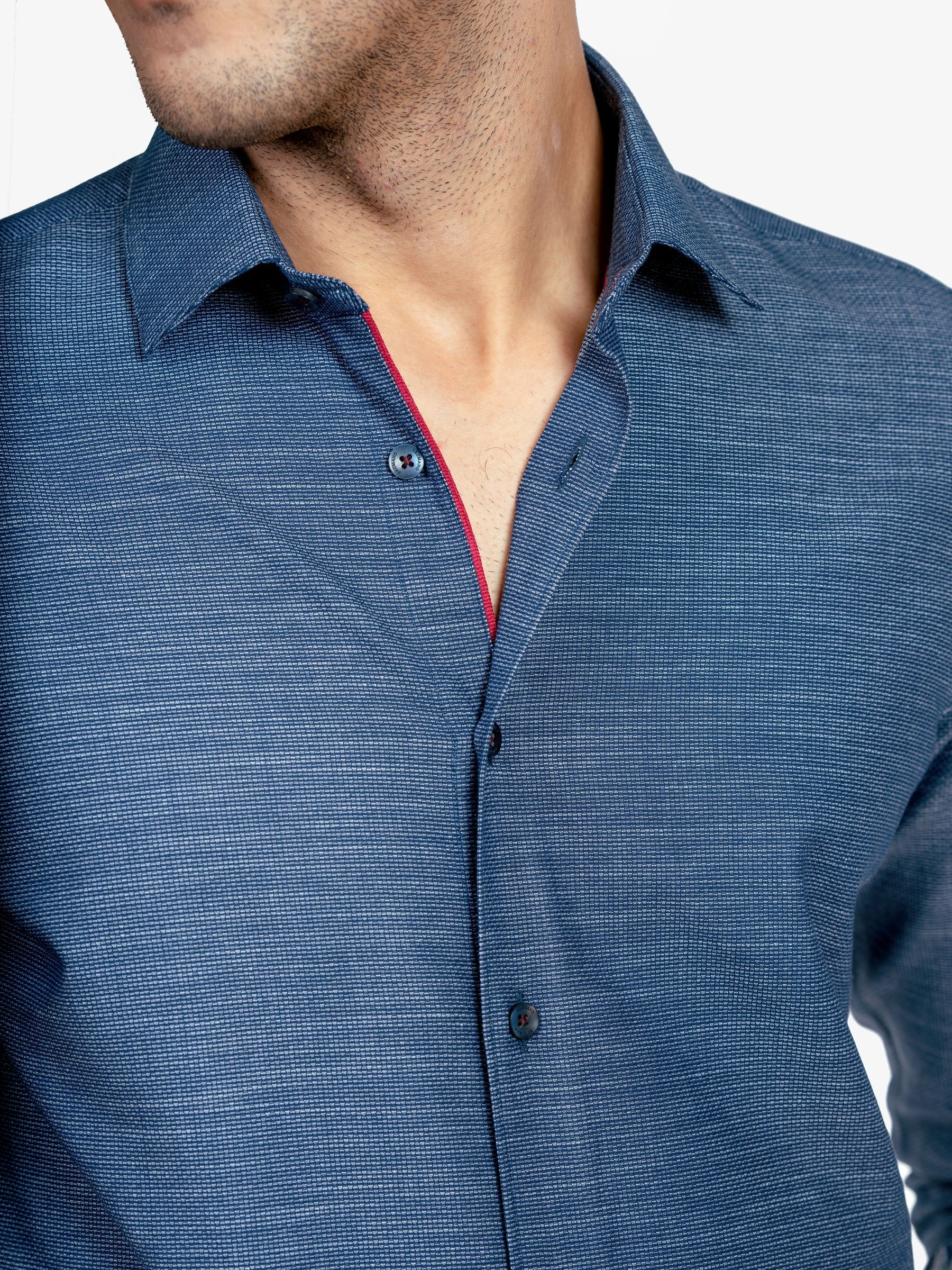 Blue & White Dobby Formal Shirt